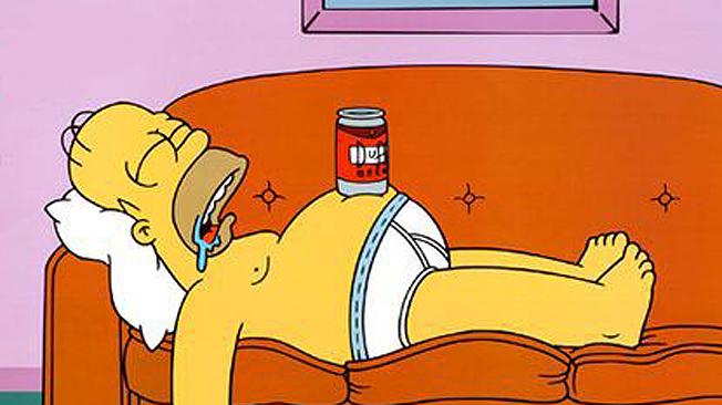 Homer Simpson dormido en la siesta