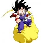 Goku en una nube