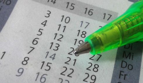 Calendario con meses