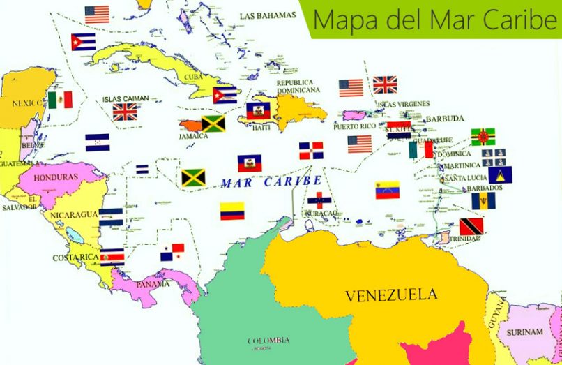 Mapa del  Caribe