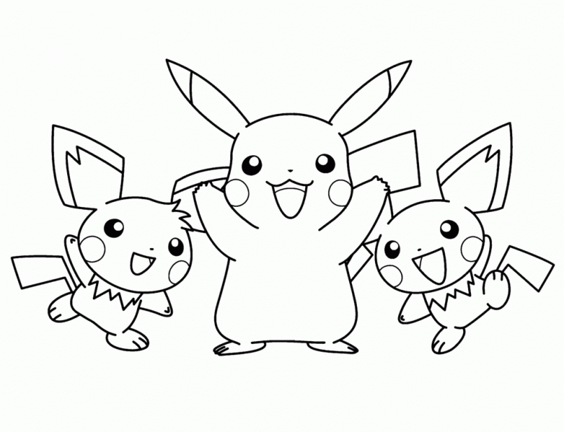 Pikachu para colorear