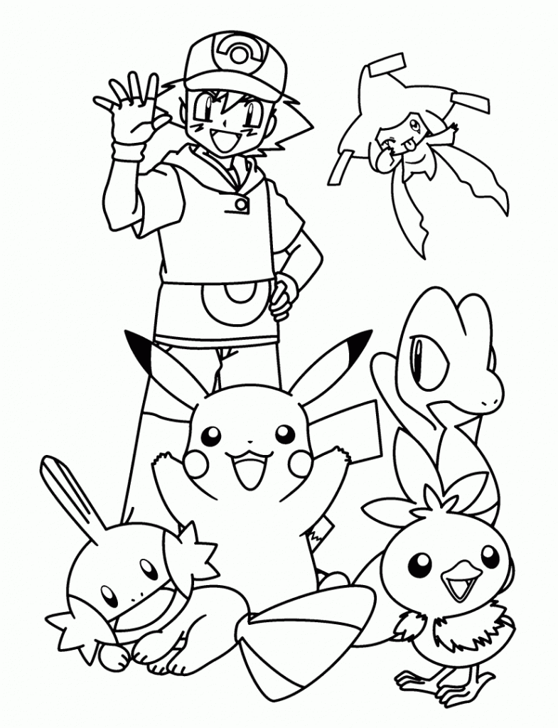Protagonistas de Pokémon para colorear