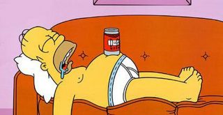 Homer Simpson dormido en la siesta