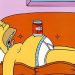 Homer Simpson dormido en la siesta